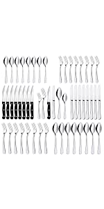Silverware Set ENLOY 48 Pieces Stainless Steel Flatware Cutlery Set for 4