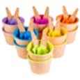 Green Direct Plastic Sundae Ice Cream Frozen Yogurt Cups with Spoons - Ice Cream Dessert Bowls Pack of 24